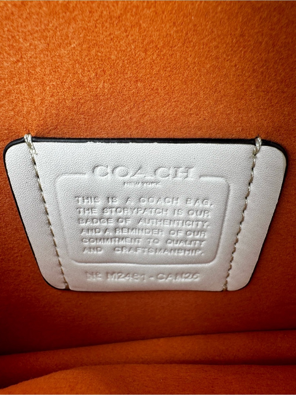 Coach Tabby Shoulder Bag 26 Chalk White Leather Gold Hardware - Picture 12 of 12